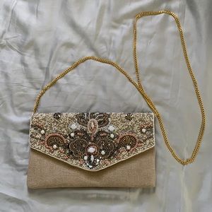 Francesca’s Beaded Clutch/Shoulder Bag